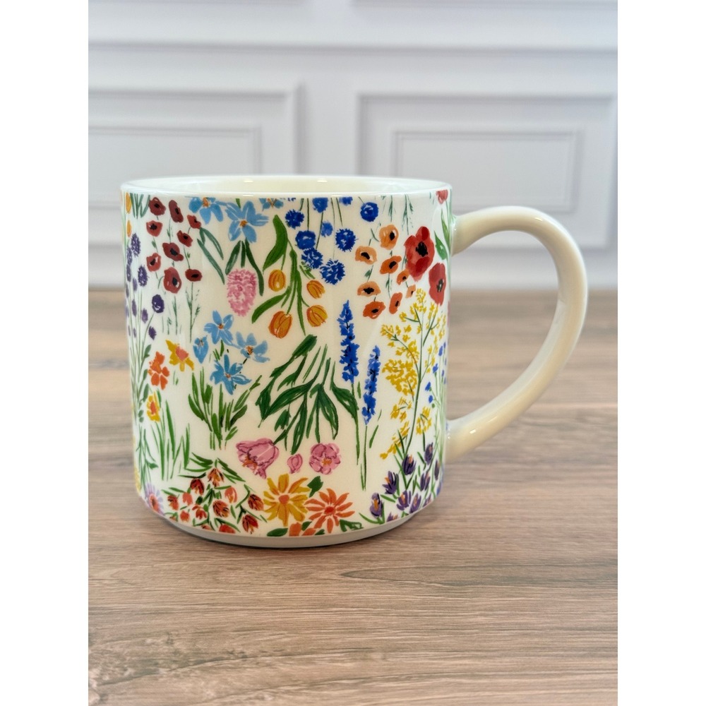 Sur La Table 14oz Floral Mug La Fattoria Toscana Green MINT!